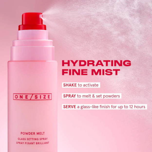 Authentic ONE/SIZE by Patrick Starrr Powder Melt Glass Setting Spray,1oz/30mL