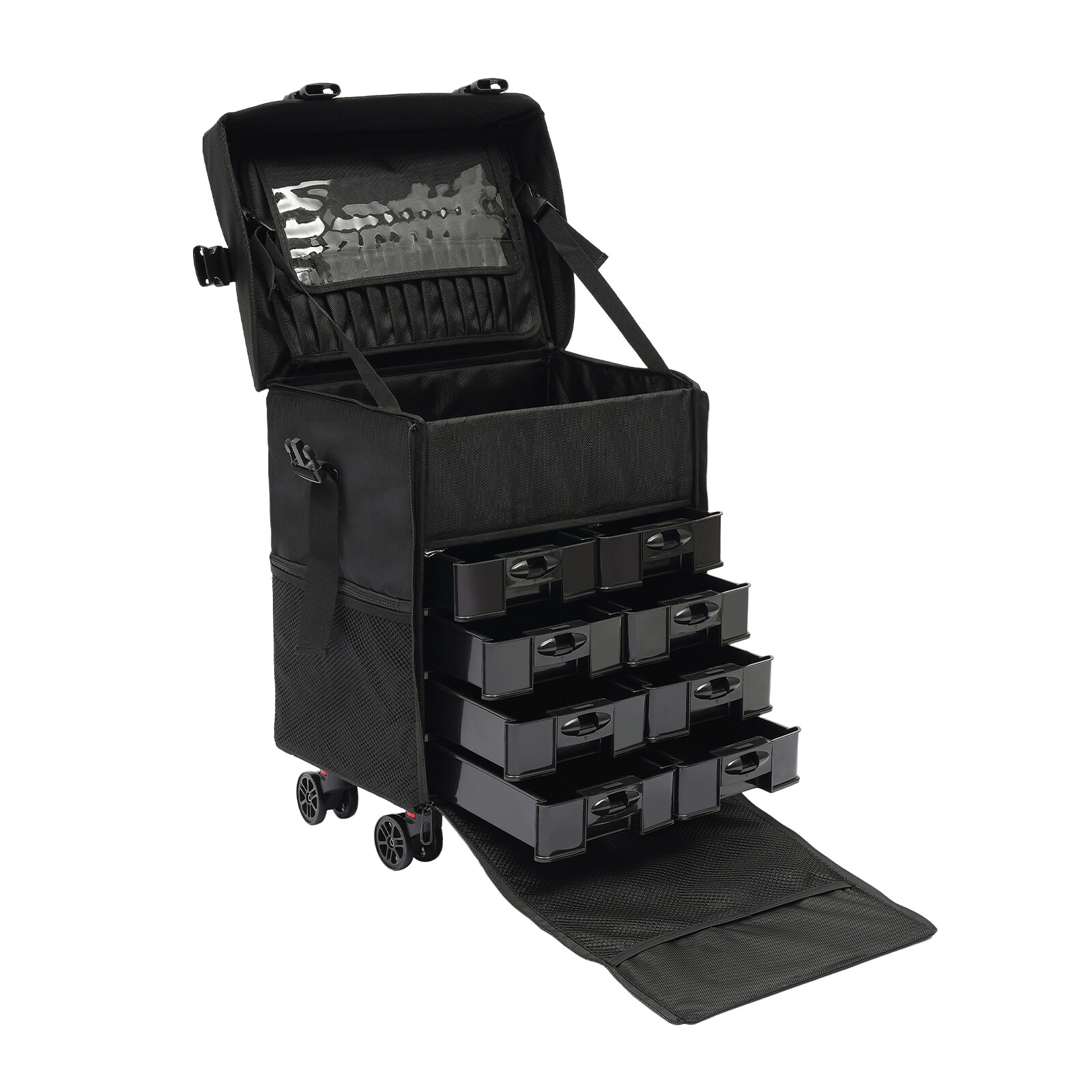 Makeup Case Professional Rolling Cosmetic Case with Drawers Travel Trolley