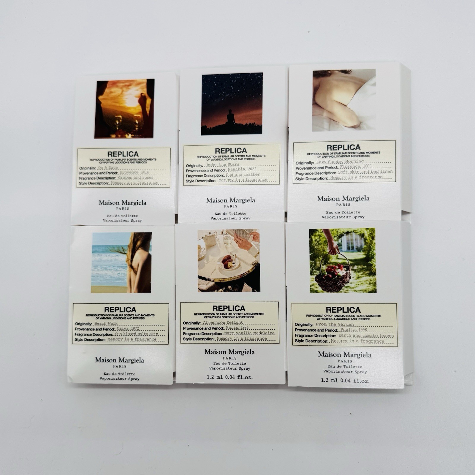 6PC Maison Margiela Replica Eau De Toilette Sample Set Read Description Please