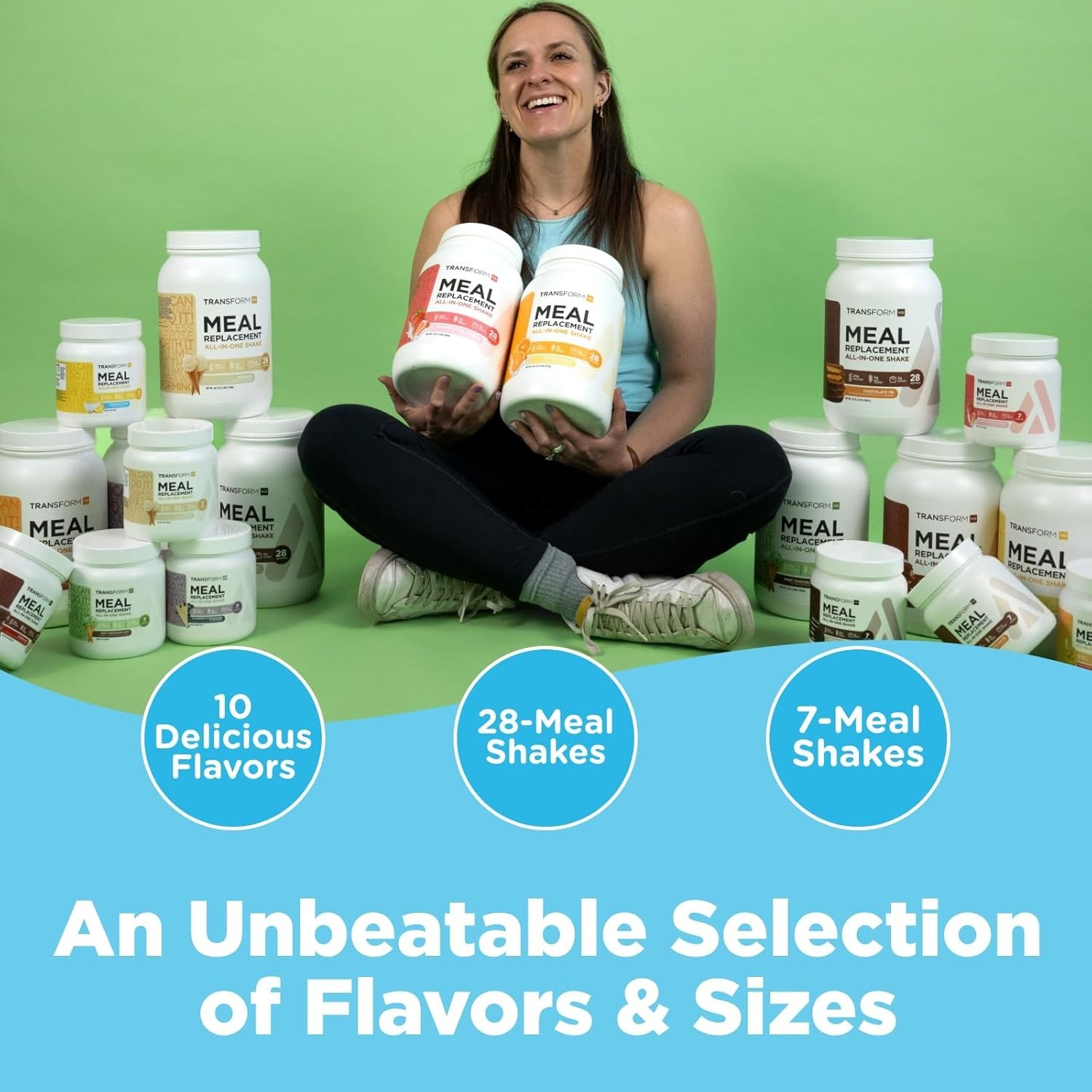 Meal Replacement Shake Powder 7 Servings Strawberry & Cream – Gluten Free, No…