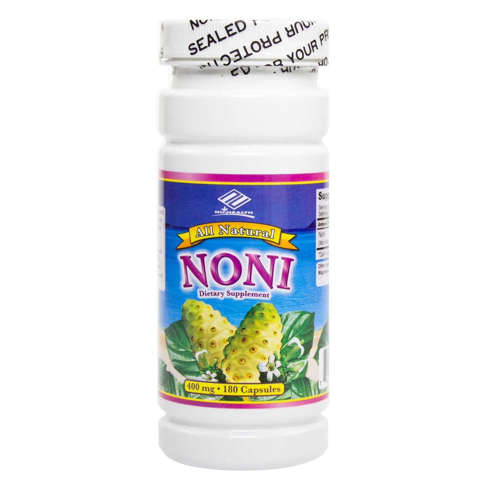NuHealth Noni 400 Mg 180 Capsules – All Natural