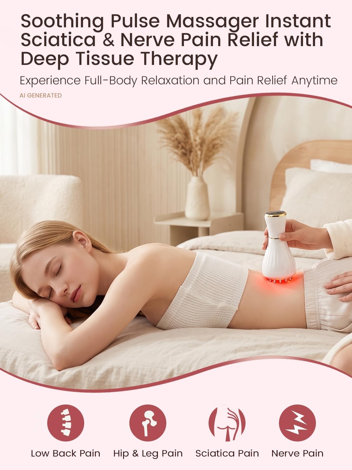 Electric Deep Tissue Massager for Sciatica Pain Relief & Muscle Comfort Tool