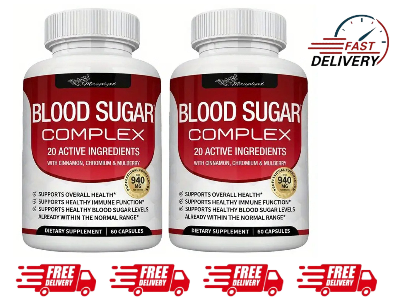 Blood Sugar Support Complex 2-Pack 120pill Cinnamon, Chromium, Alpha Lipoic Acid