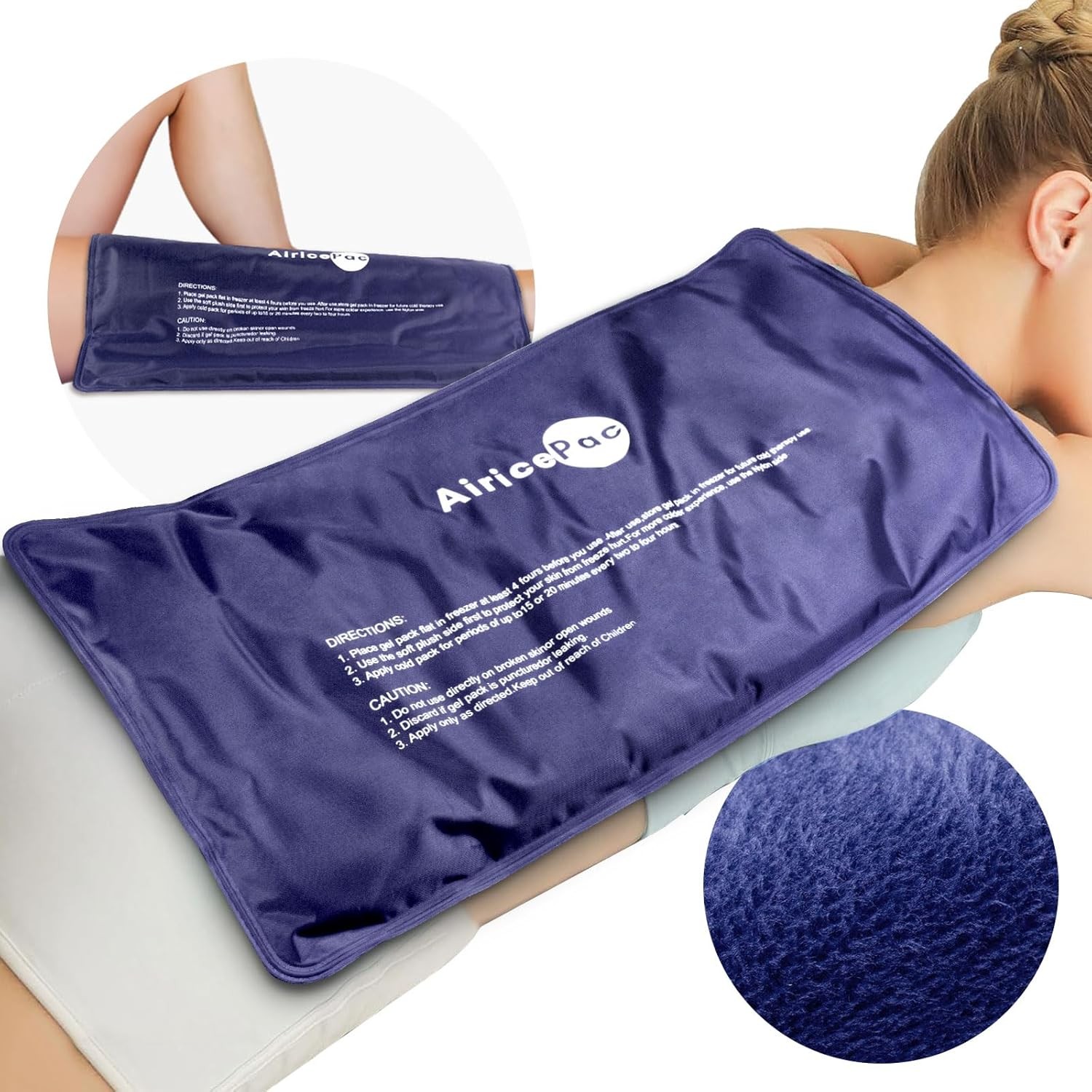 Extra Large XXL Reusable Gel Flexible Cold Therapy Ice Packs for Injury Recovery
