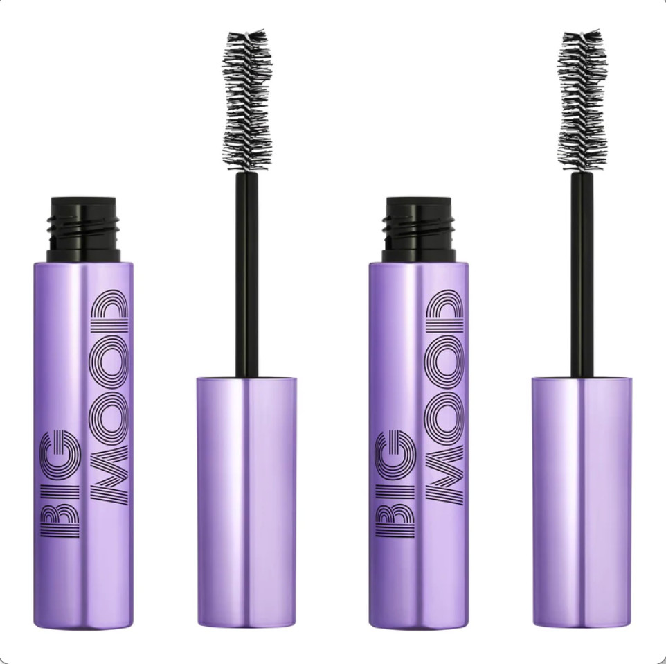 e.l.f. Big Mood Mega Volume & Lifting Mascara, Black – 2 Pack