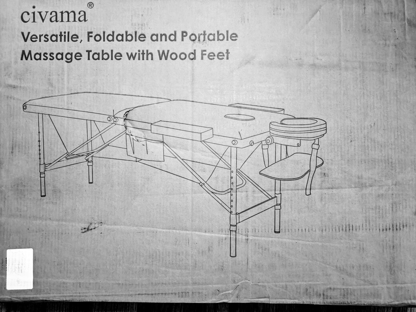 Versatile, Portable and Foldable Massage Table with Wood Feet