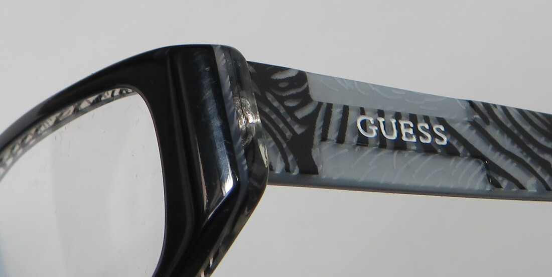 GUESS 1479 BLKZ ANIMAL PRINT/ PATTERN SLIM CLASSIC FIT SHAPE DESIGNER EYEGLASSES