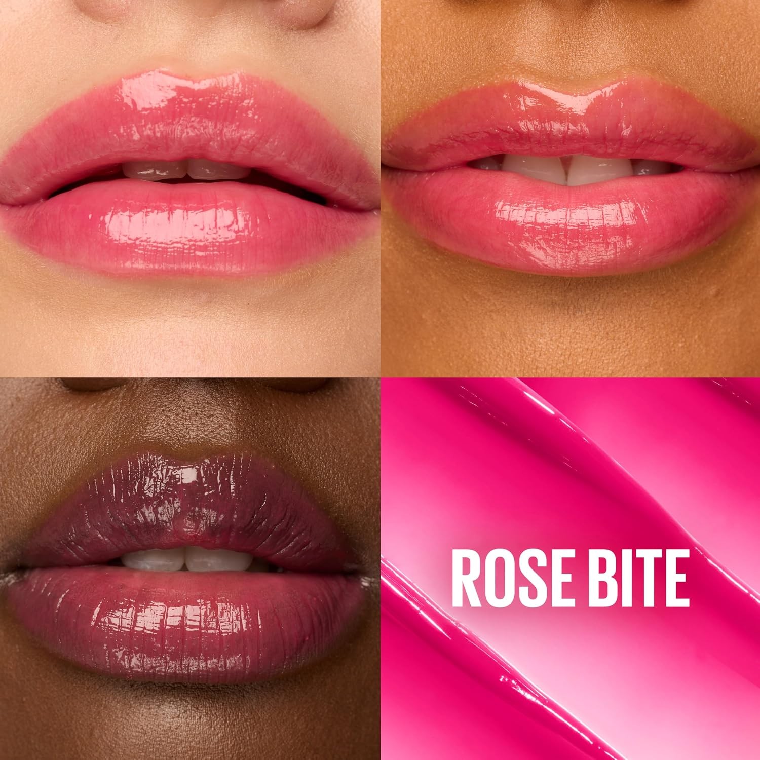 Maybelline Lifter Glaze Oil Balm Rose Bite Hot Pink Hydrating Lip Balm