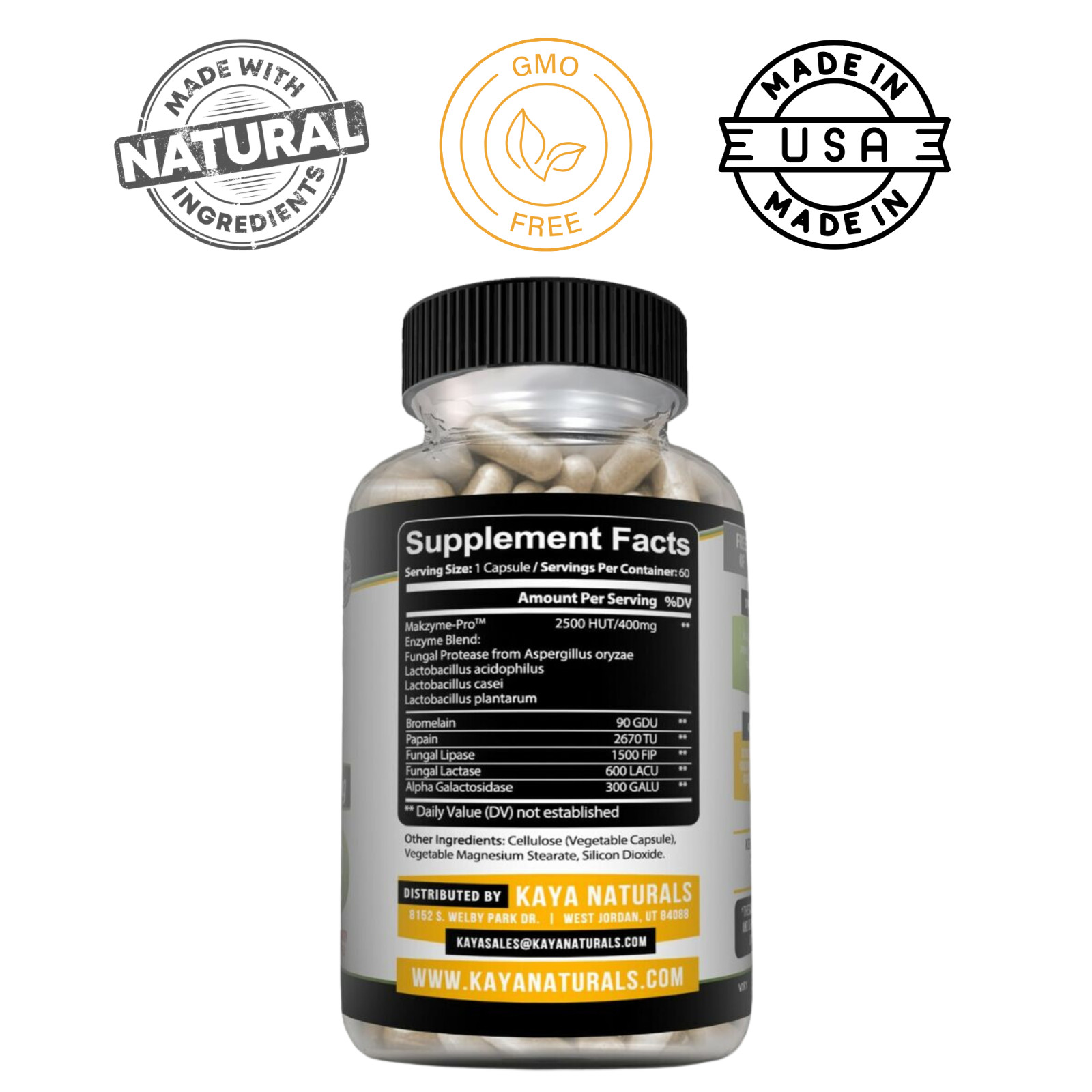 (2 Pack) Digestive Enzymes w/ Prebiotic & Probiotics, Gas, Constipation & Bloat