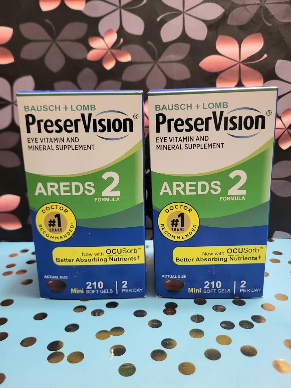 Pack of 2 | Preservision AREDS 2 / 210 Count Eye Vitamin Mini Soft gels EXP 2028