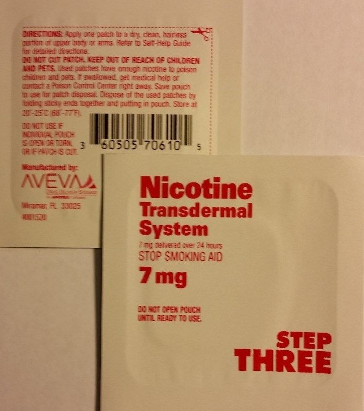 Rugby Nicotine Transdermal System Patch 7 mg Step 3, 14 PATCHES ( 2-week kit )