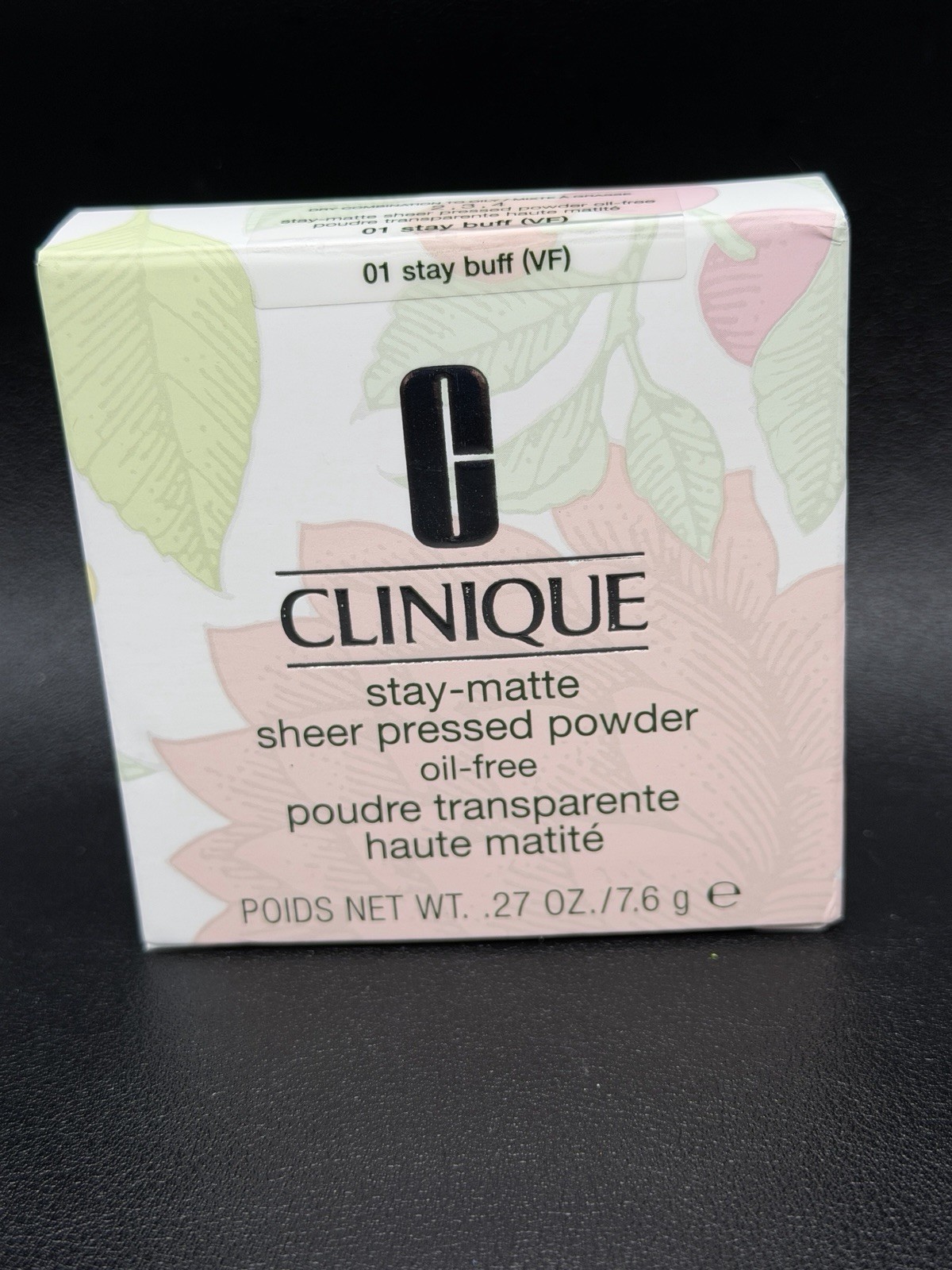 Clinique 01 STAY BUFF Stay-Matte Sheer Pressed Powder | 7.6g / .27 oz | Oil Free