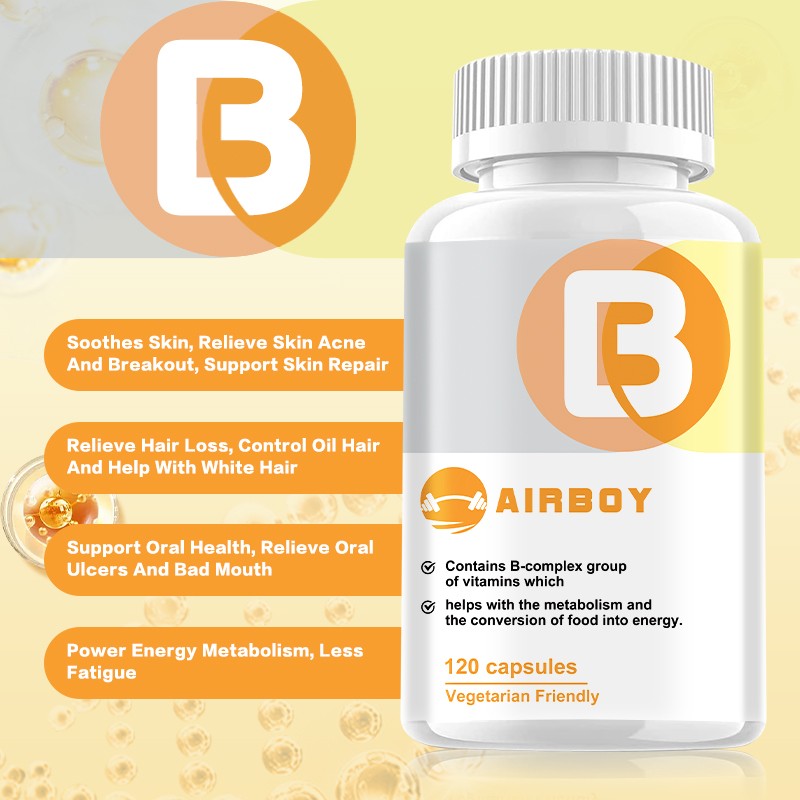 Vitamin B Complex 240pcs- Vitamins B2 B6 B12,Biotin,Niacin-IMetabolic Support