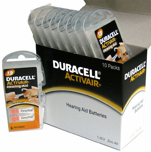 Duracell 13 Hearing Aid Batteries Size 13 (60 Batteries) Fresh Exp:2026