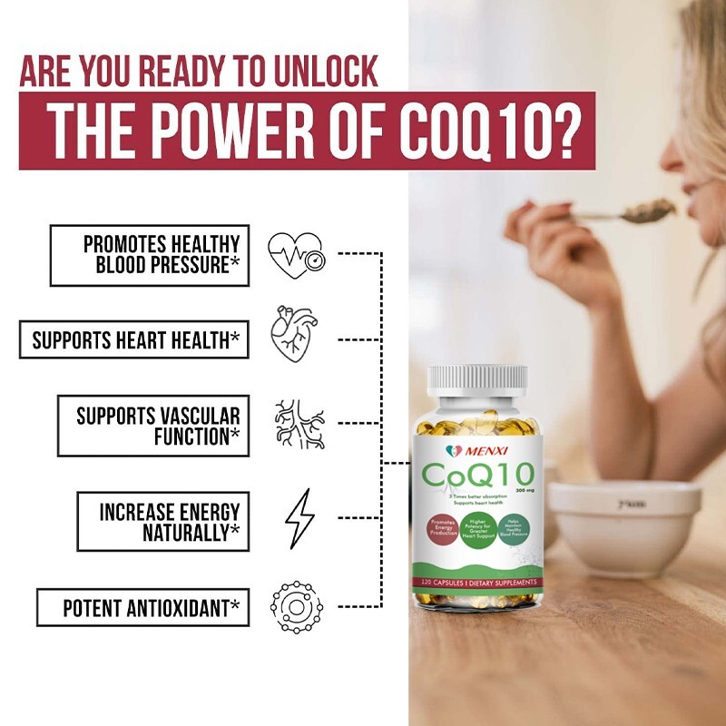 CoQ-10 300mg 240 Softgels Coq10 Co Q10 Coenzyme Heart Support NON GMO Free Ship