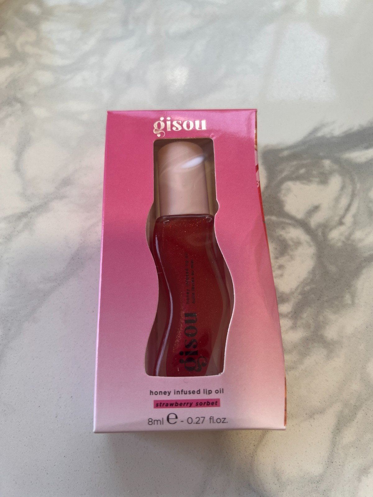 GISOU Honey Infused Lip Oil STRAWBERRY SORBET *SAME DAY SHIPPING*