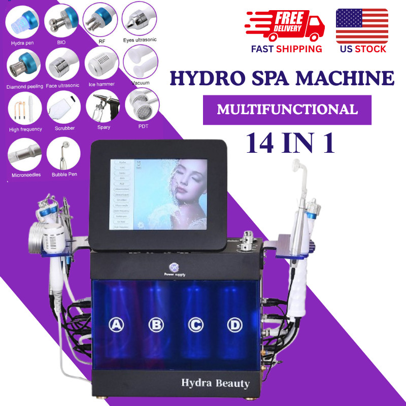14in1 Hydra Spa Facial Beauty Machine Hydro Dermabrasion Face Skin Cleaning Face