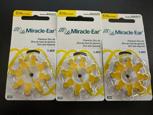 24 ct MiracleEar Premium Zinc Air Hearing Aid Batteries 10/10A/R10ZA/10AE