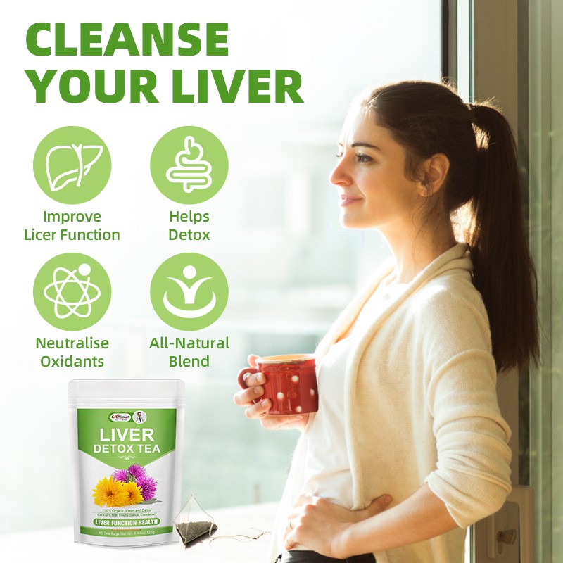 Liver Detox Tea 42 Bags | Natural Herbal Cleanse with Mulberry & Goji Berry
