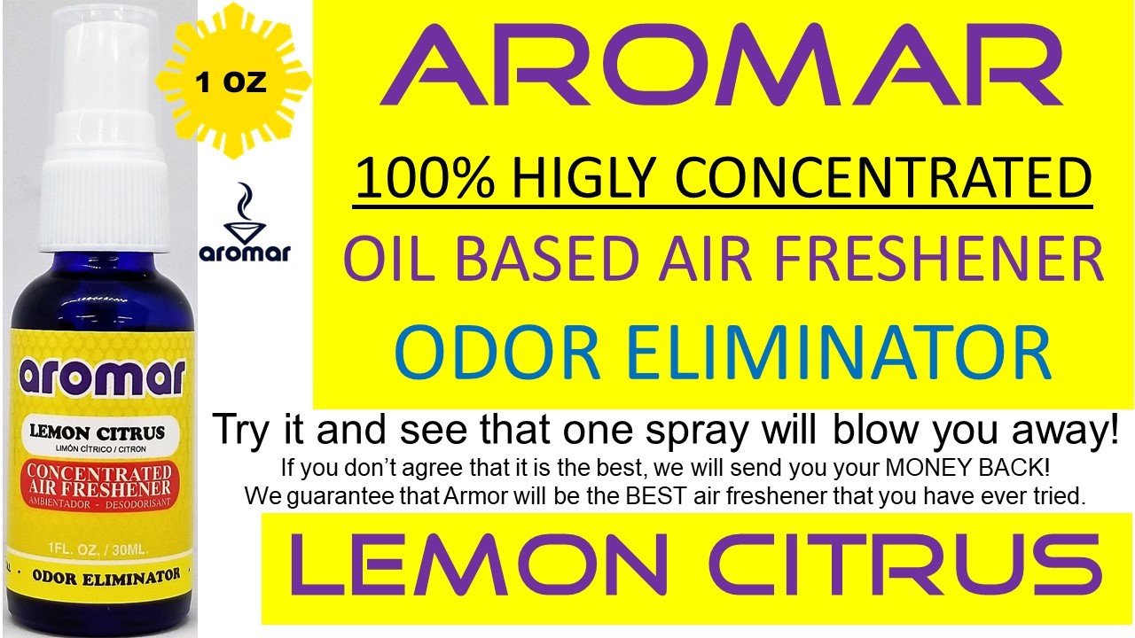 (BUY 2, GET 1 FREE)😍AROMAR 100%HIGHLY CONCENTRATED AIR FRESHENER LEMON CITRUS 1