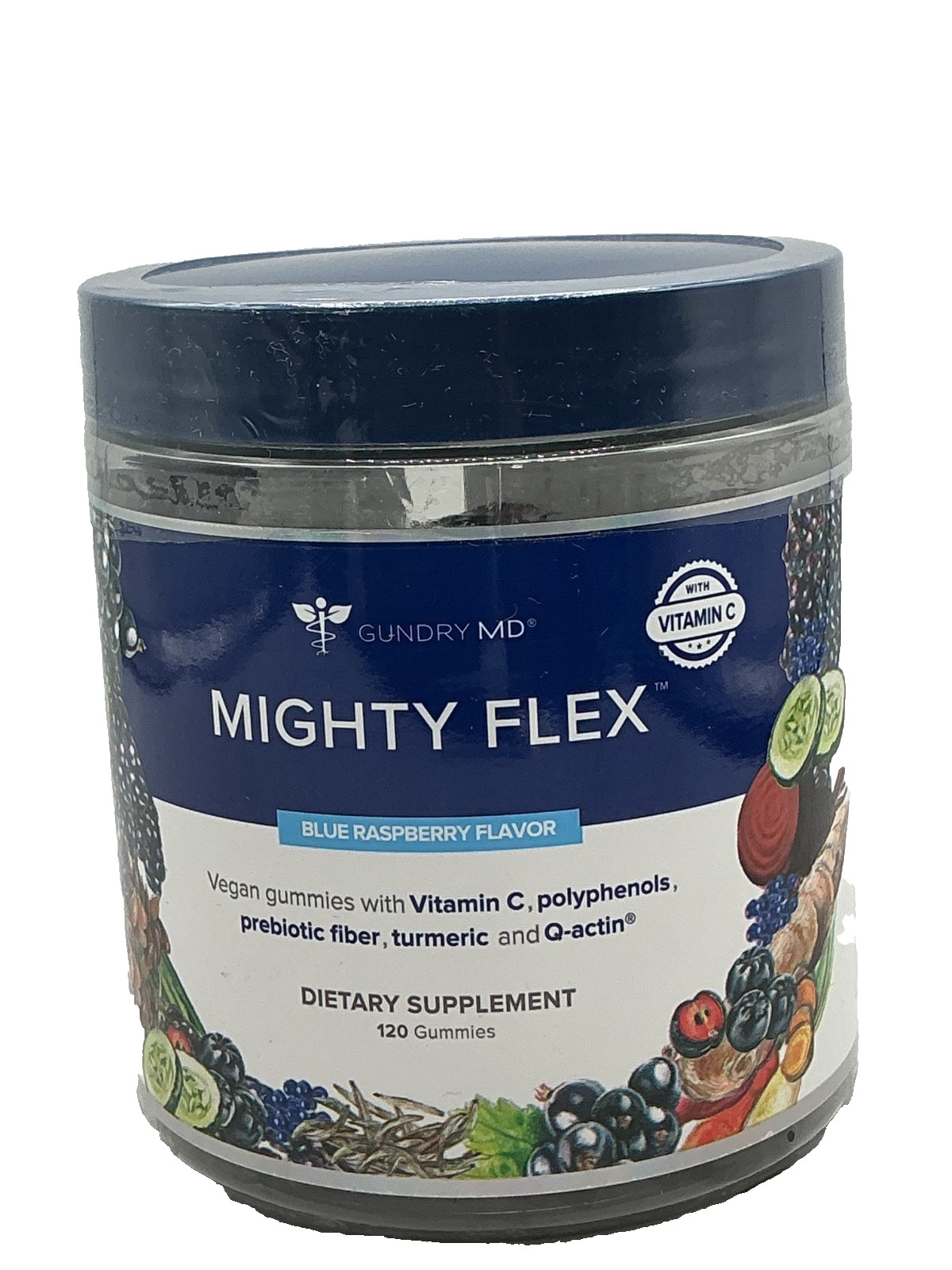 Gundry MD Mighty Flex Blue Raspberry Gummies 120 ct Mfg 03/2026