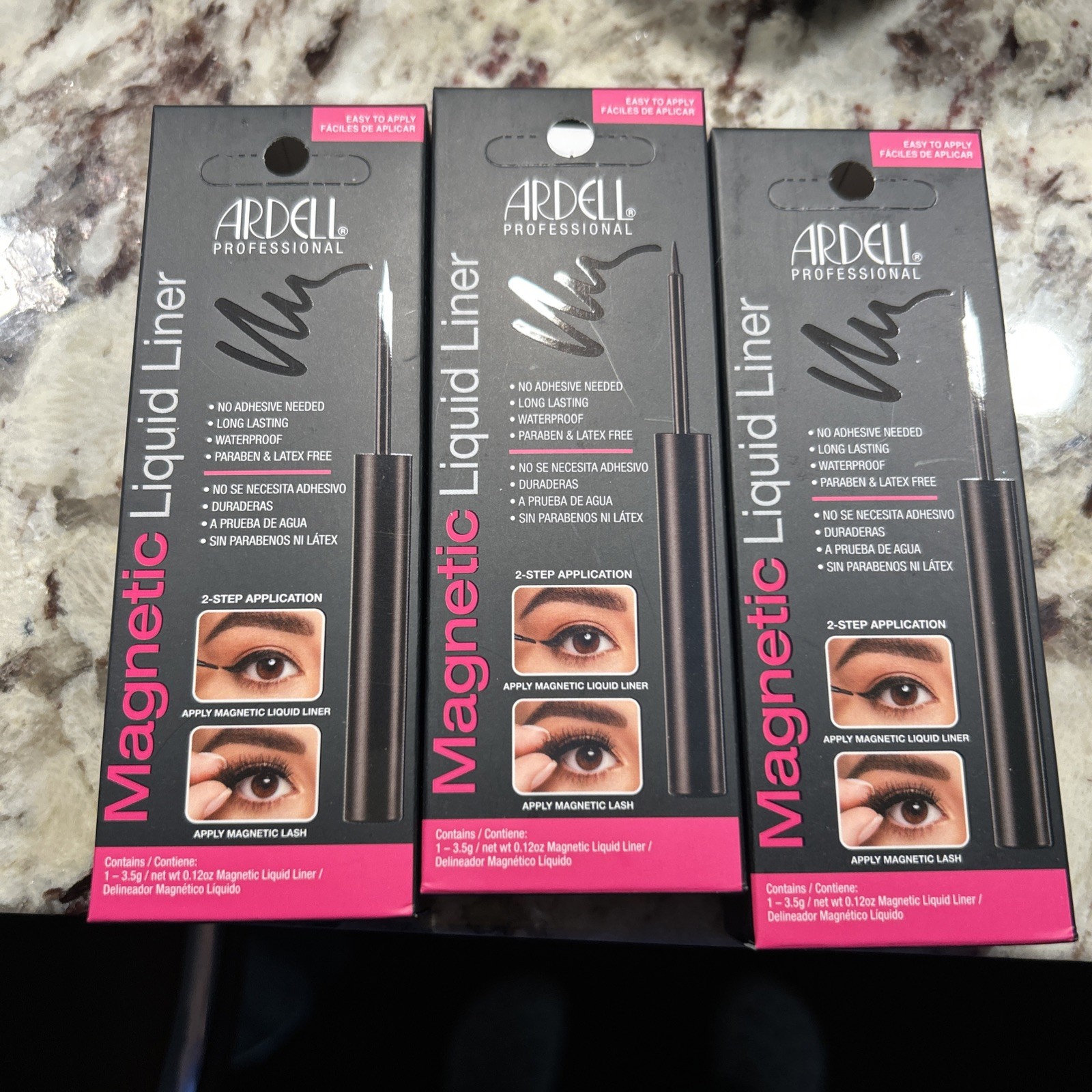 Bundle of 3 Ardell Magnetic Naked Liners in Black