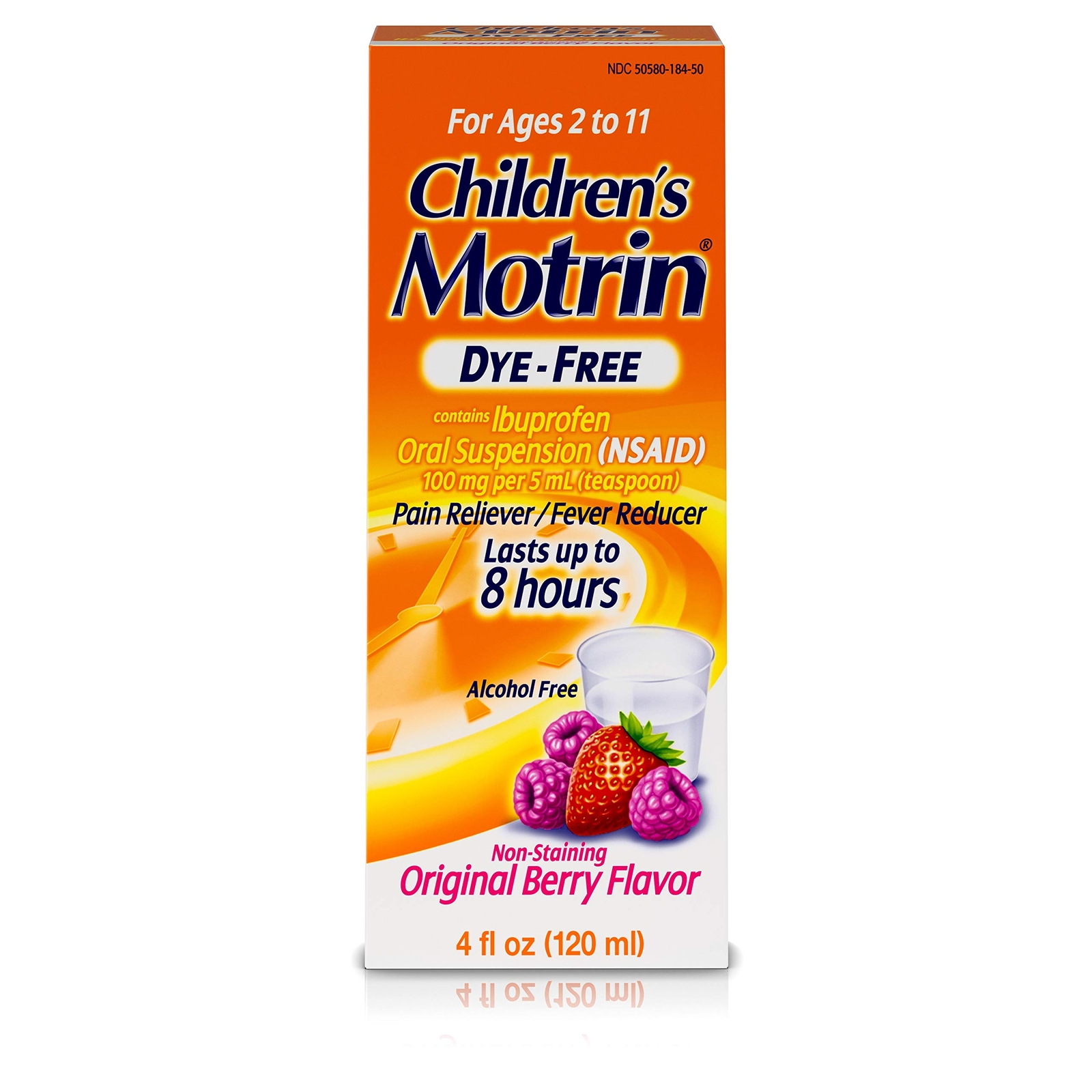 Children’s Motrin Oral Suspension Medicine for Kids, 100mg Ibuprofen, Berry