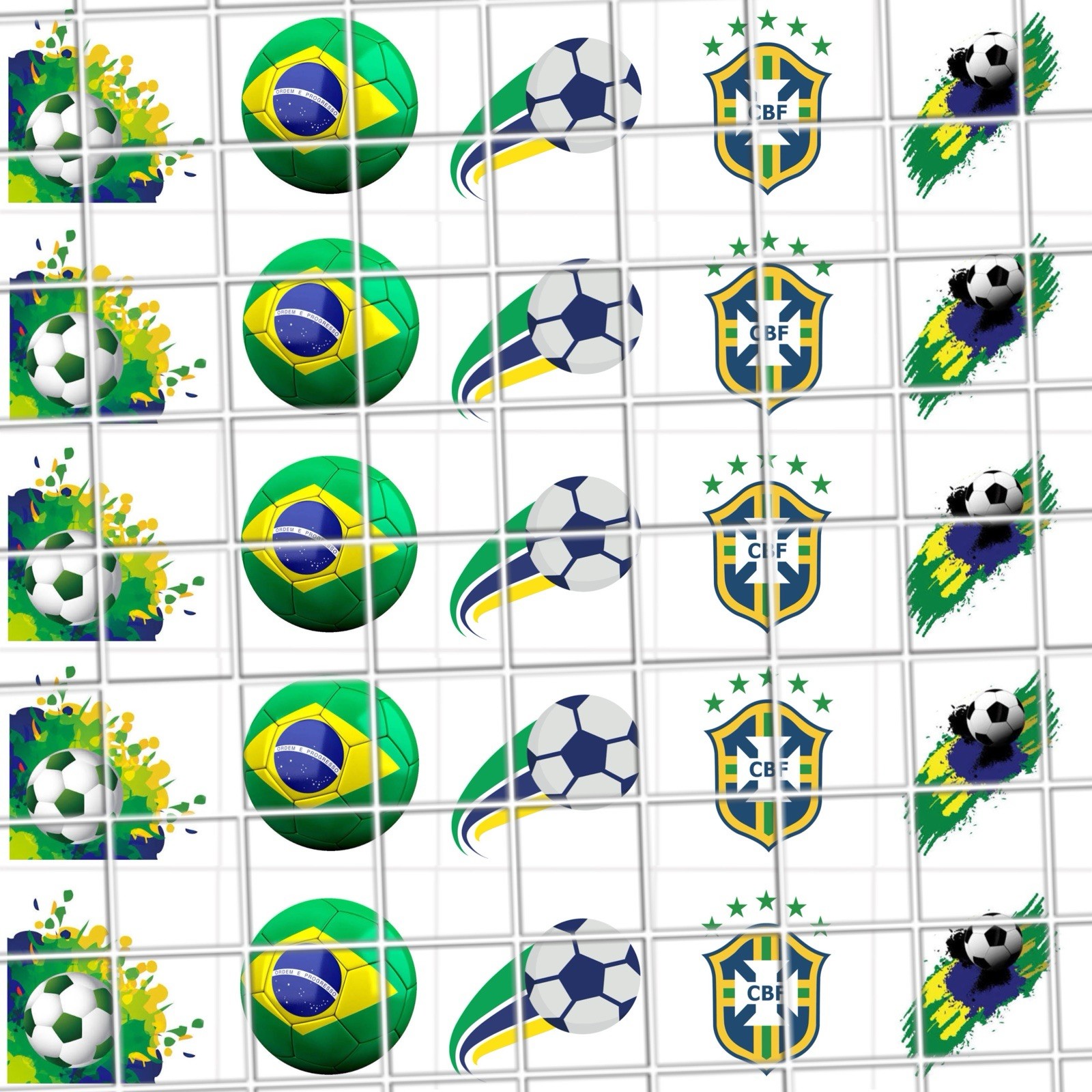 Brazil Brasil Soccer Waterslide Nail Art Decals Set Of 50 Instructions Bonus