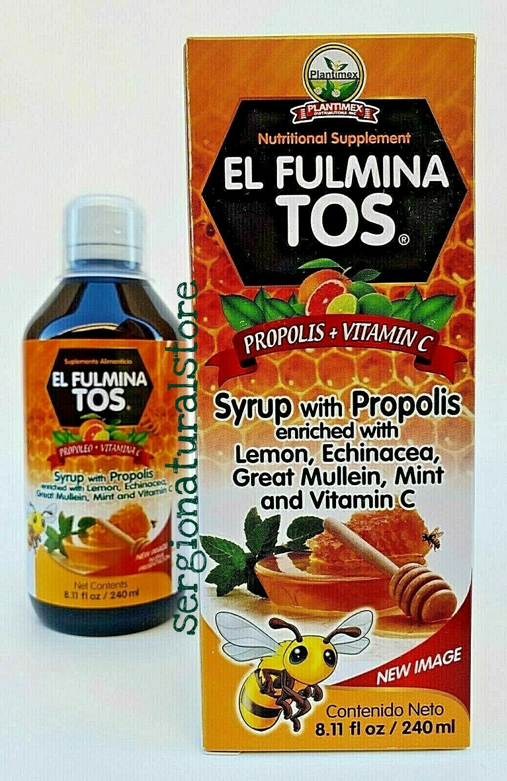 JARABE PARA LA TOS FULMINA TOS COUGH SYRUP 240 ML. EACH PROPOLEO EQUINACEA LEMON