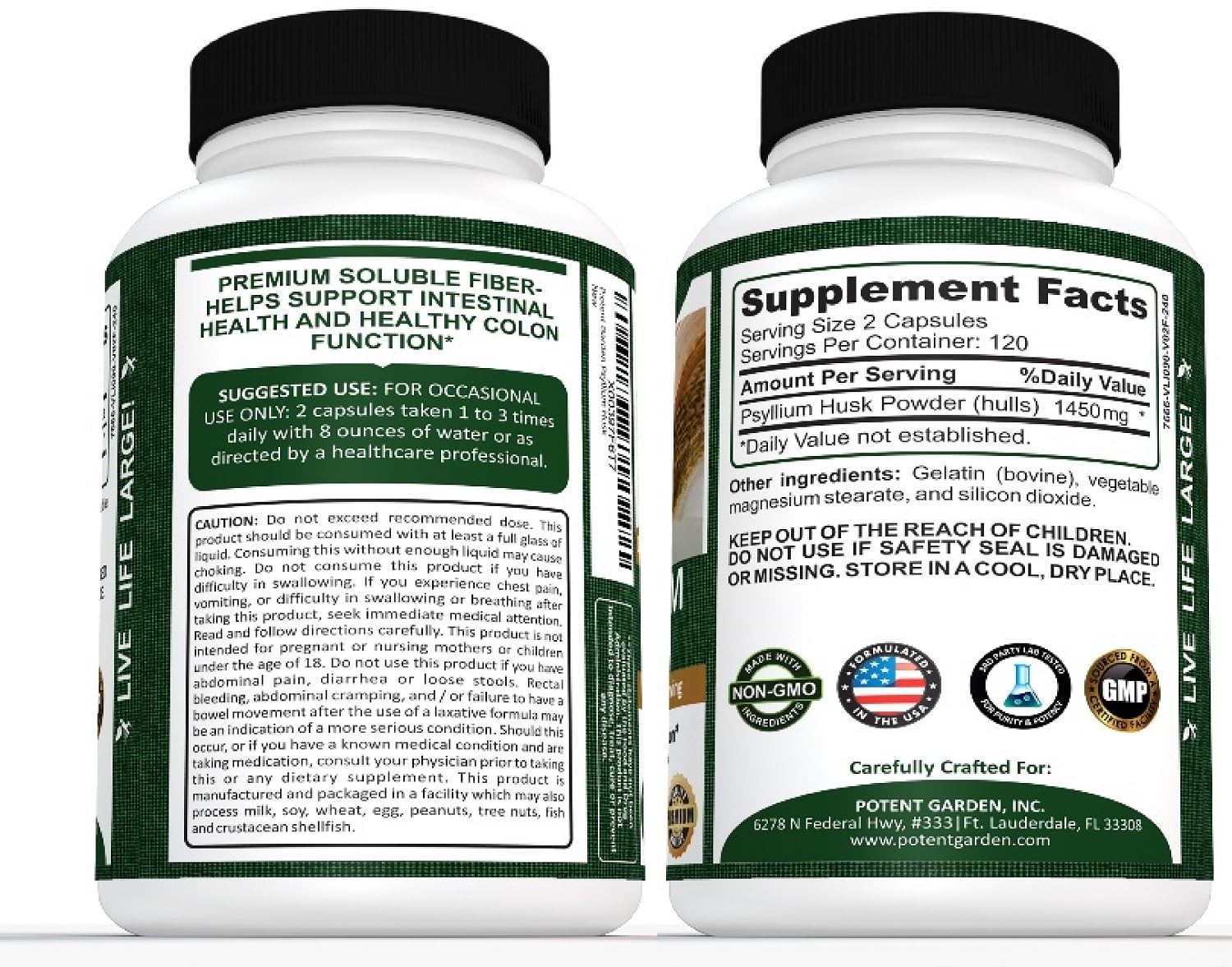 Psyllium Husk All Natural & Powerful Soluble Dietary Fiber Helps Regularity &…
