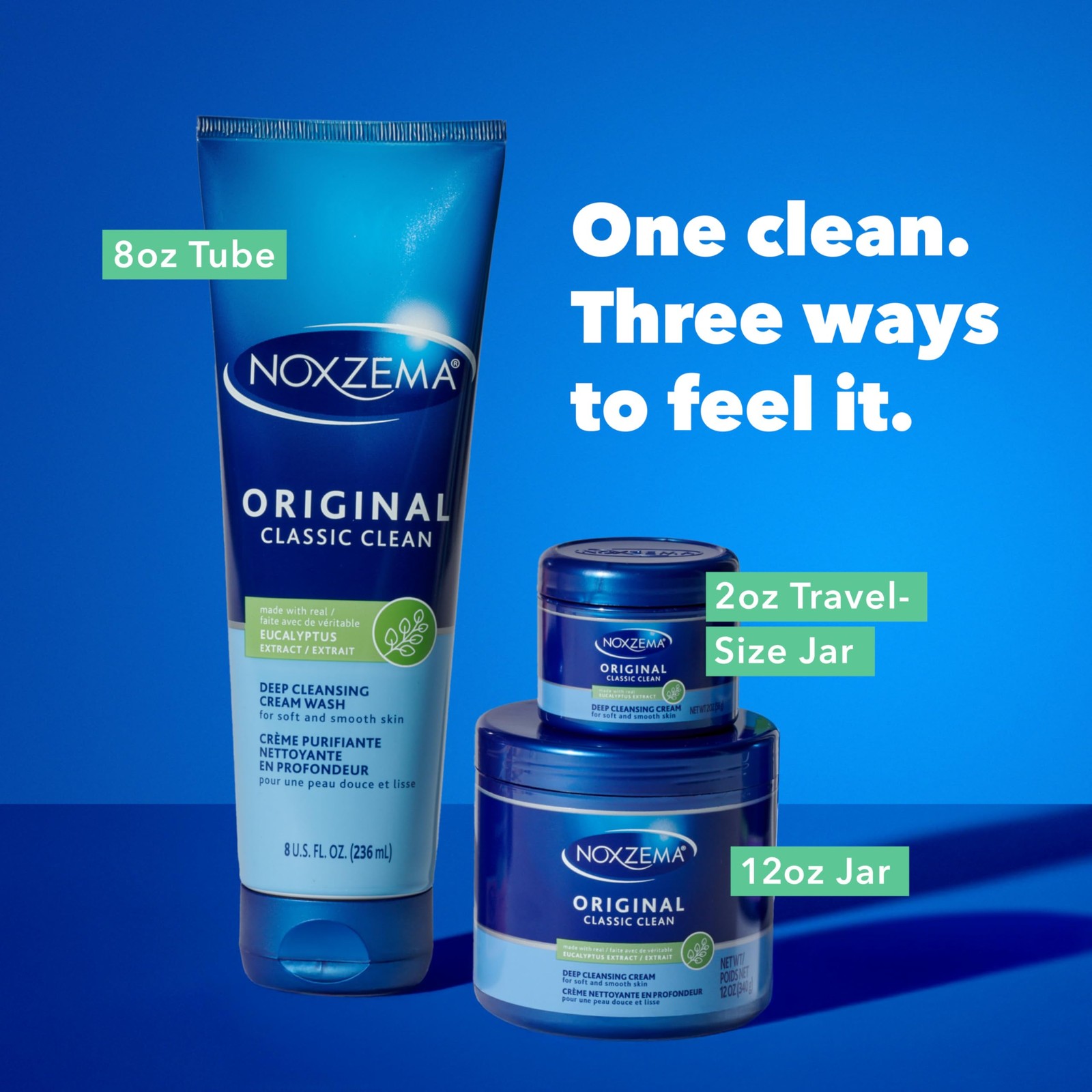 Noxzema Classic Clean Original Deep Cleansing Cream, Refreshing Face Wash 12oz