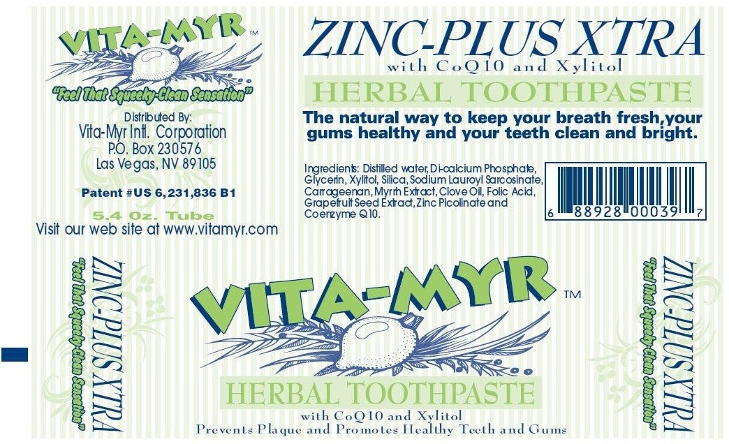 3 Pack Plus Xtra Natural Effective Toothpaste 5.4 oz for Fresh Breath Care
