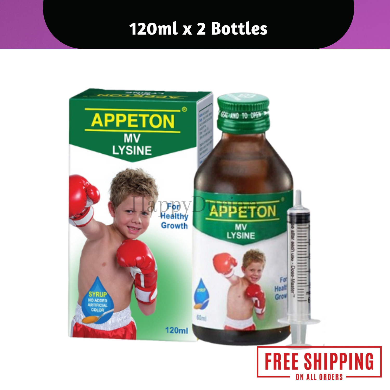 Appeton Multivitamin Lysine Syrup 120ml x 2 Bottles | Dietary Supplement