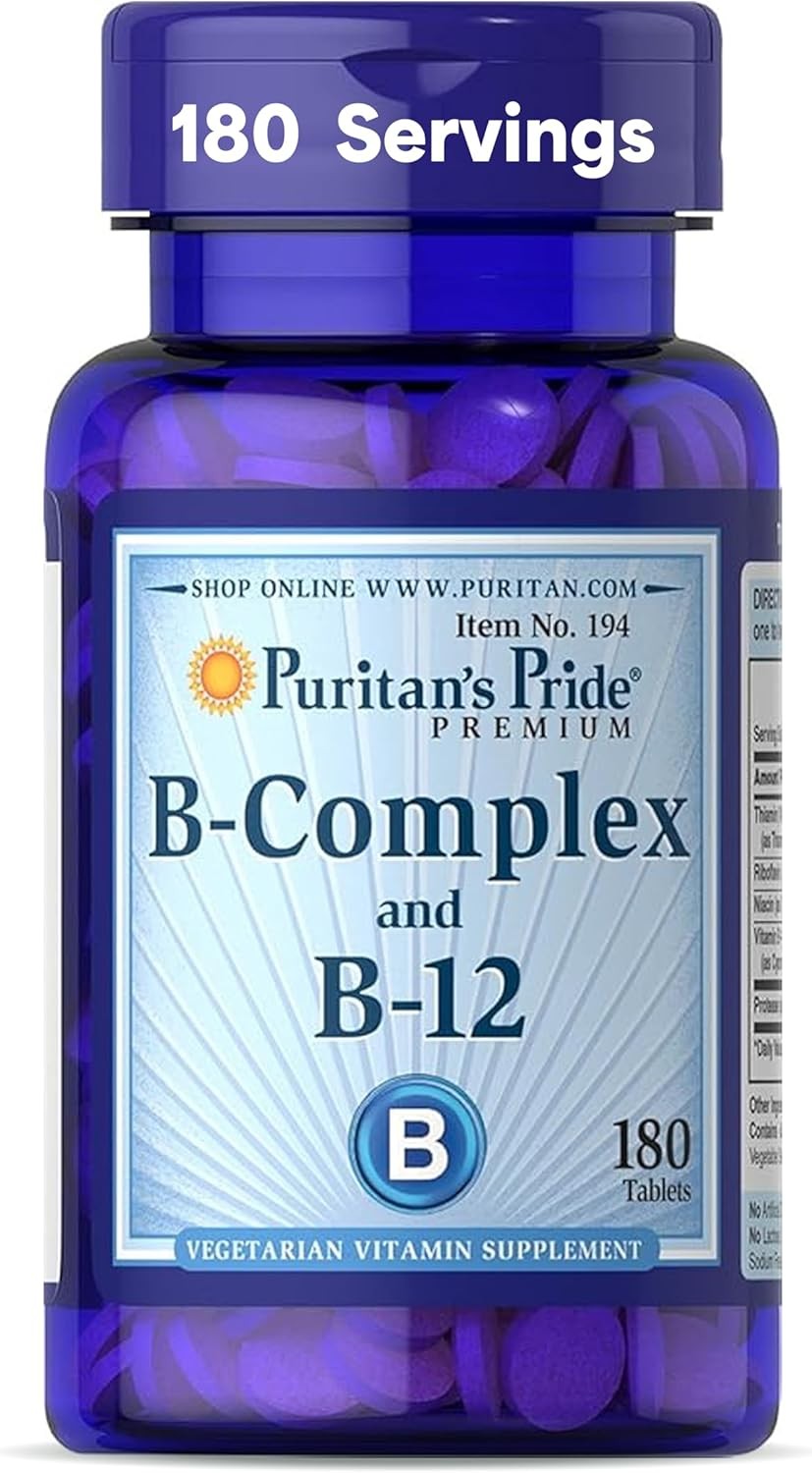 Puritan’s Pride Premium Vitamin B-Complex and 180 Count (Pack of 1)