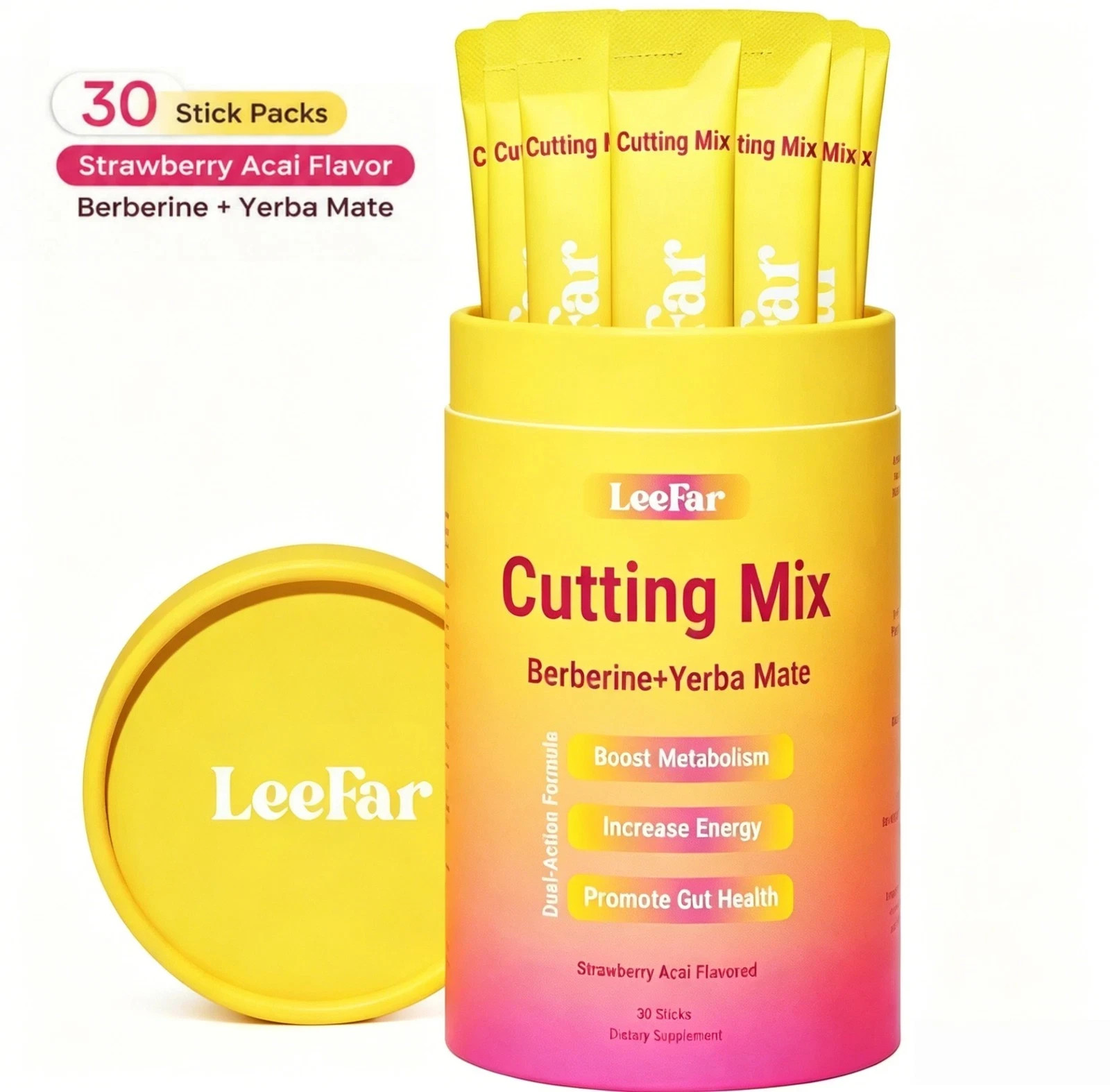 LeeFar Cutting Drink Mix – Berberine, Chromium,5-HTP, Yerba Mate