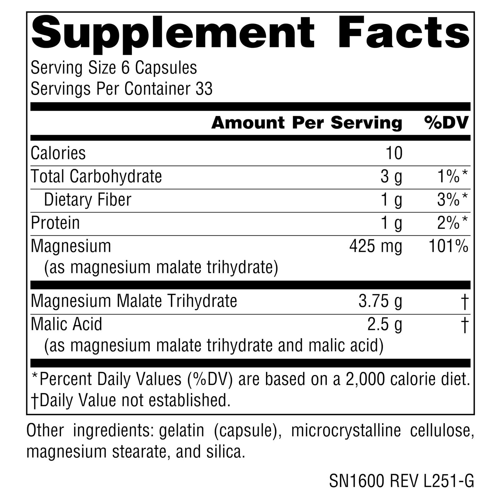 Magnesium Malate, Supports Muscles and 200 Count (Pack of 1)