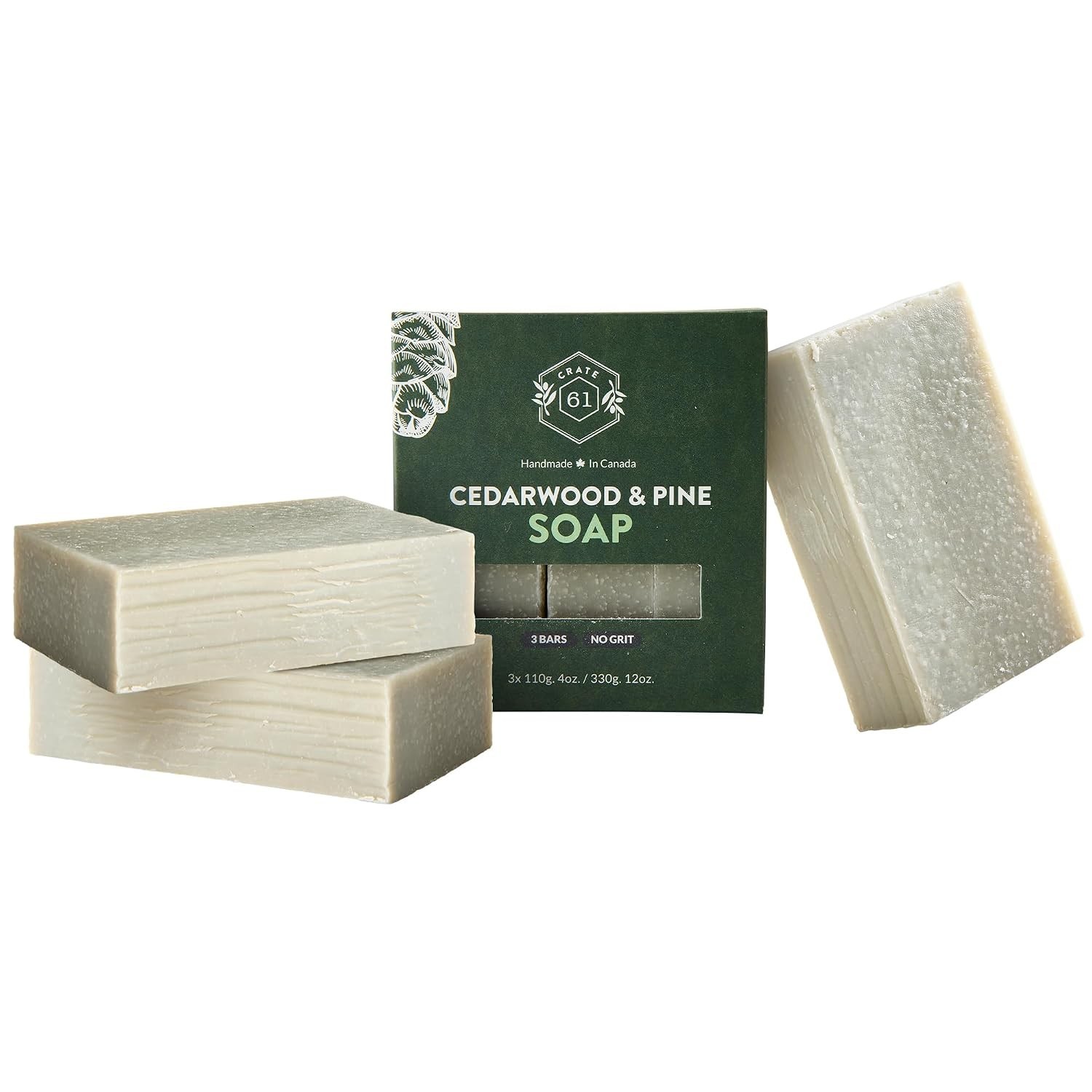 Quality Cedarwood Pine Cold Process Soap – 3 Bars for All Skin Types