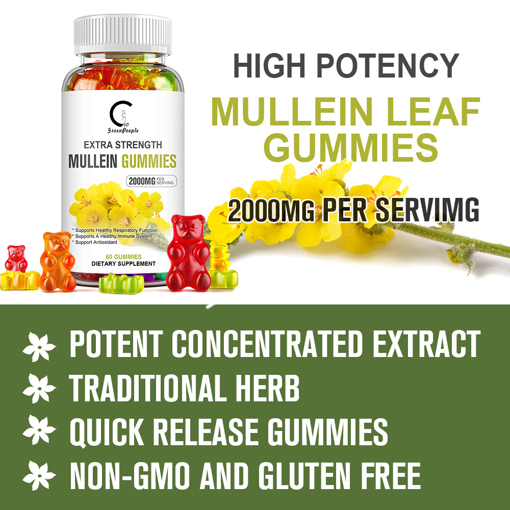 Mullein Leaf Gummies/ Capsule For Lung Cleanse Detox Herbal Dietary Supplement