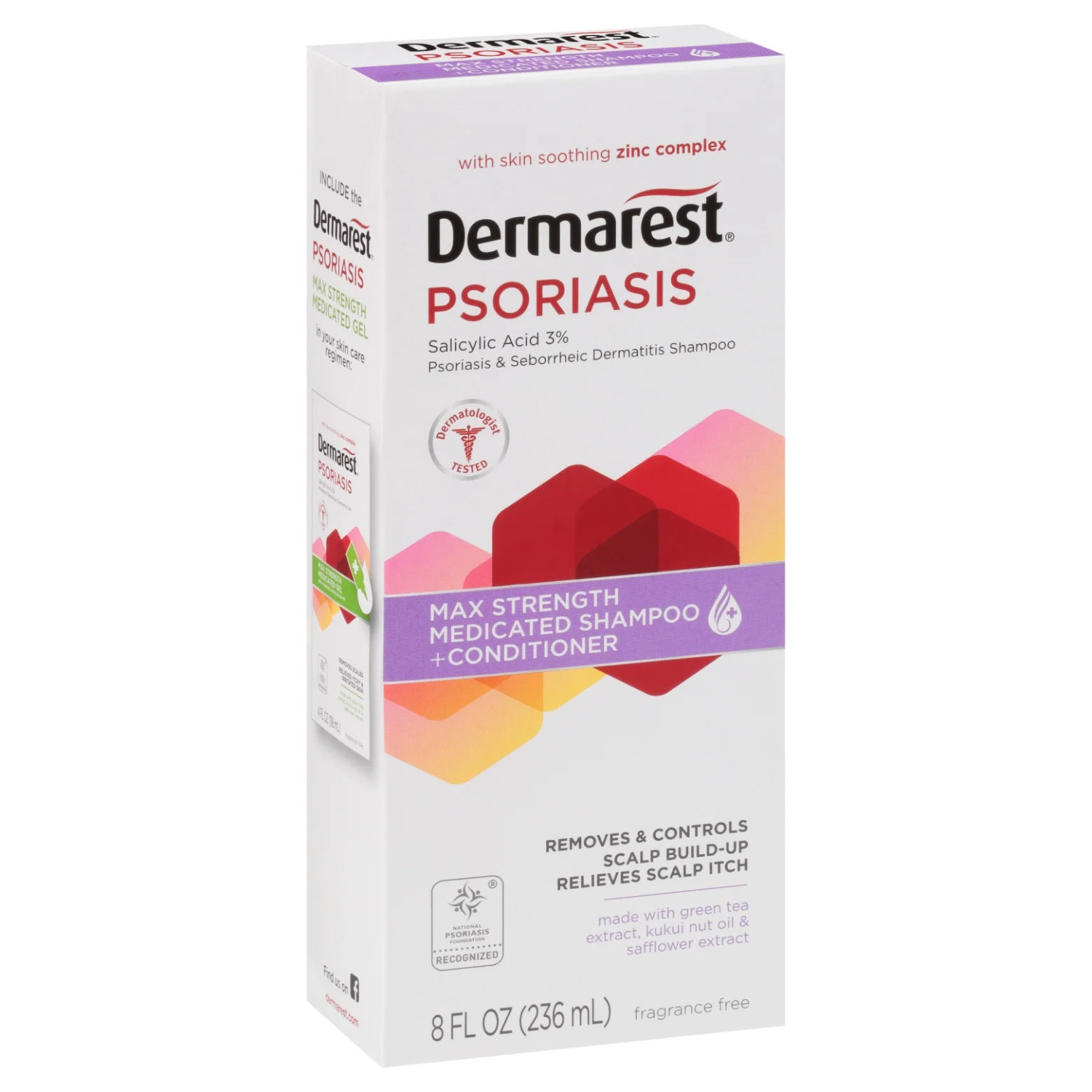 ( Pack of 2 ) Dermarest Psoriasis Medicated Shampoo Plus Conditioner, 8 FL OZ