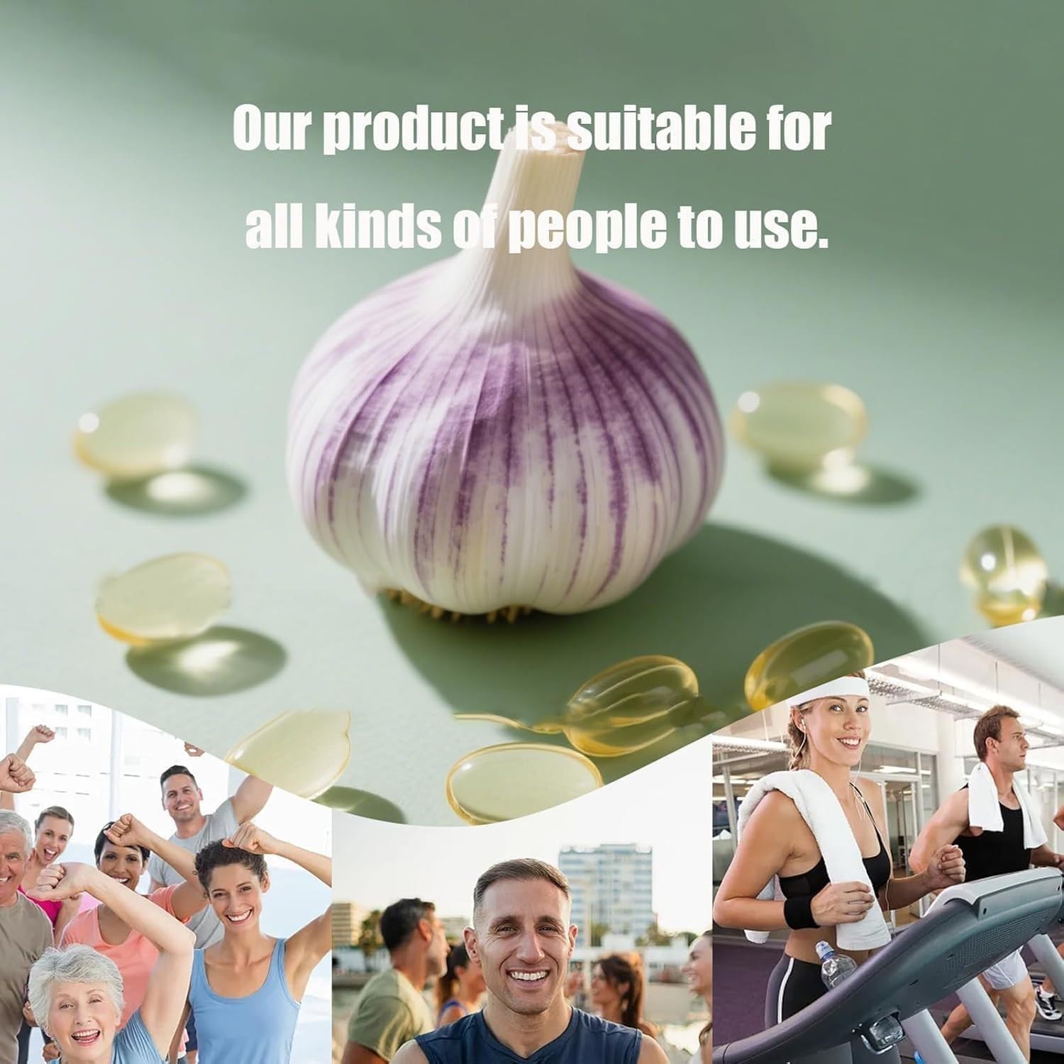 Odorless Garlic 7500mg Per Servings, 300 Softgels | 2 Years Aged Garlic Extra…