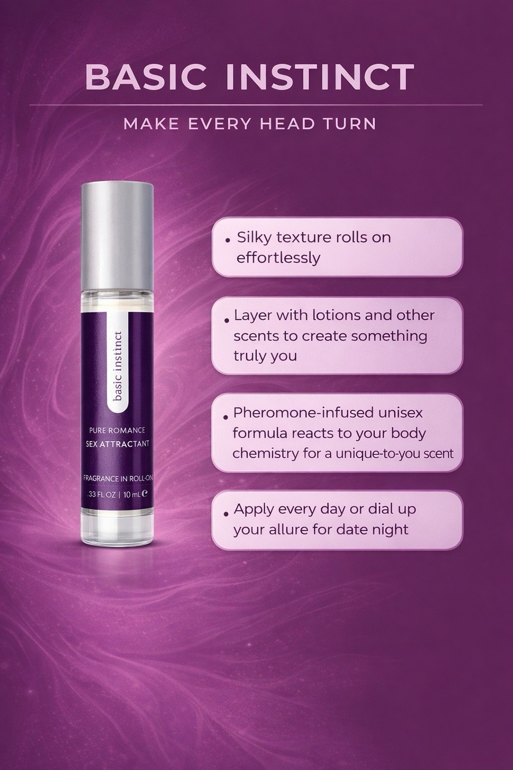 Pure Romance BASIC INSTINCT Sex Attractant! Factory Reject New X2 + Free Gift !!