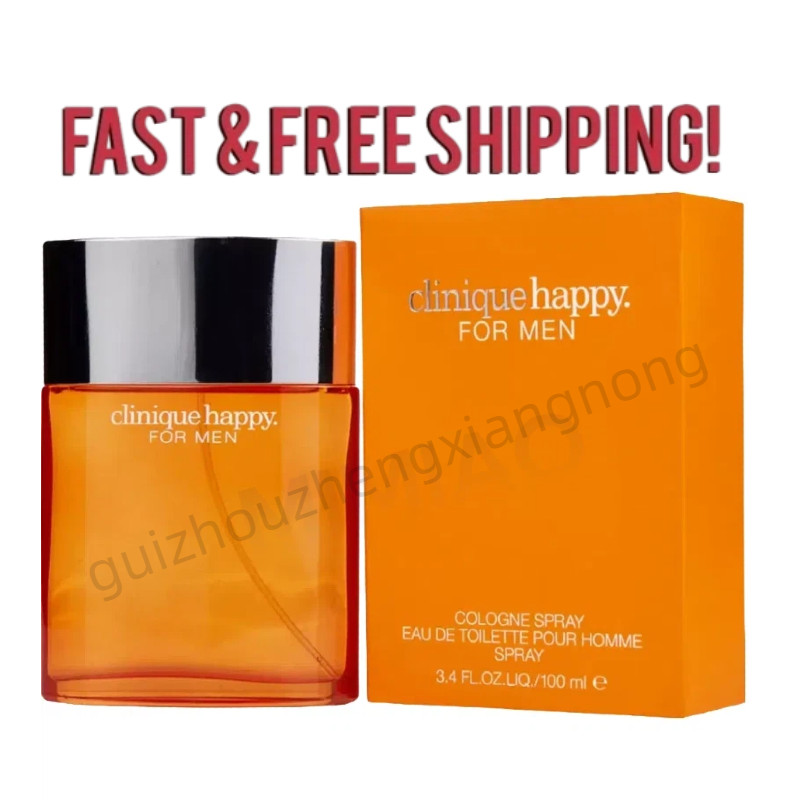 Clinique Happy for Men 3.4 oz Cologne Spray New In Box~FREE SHIPPING