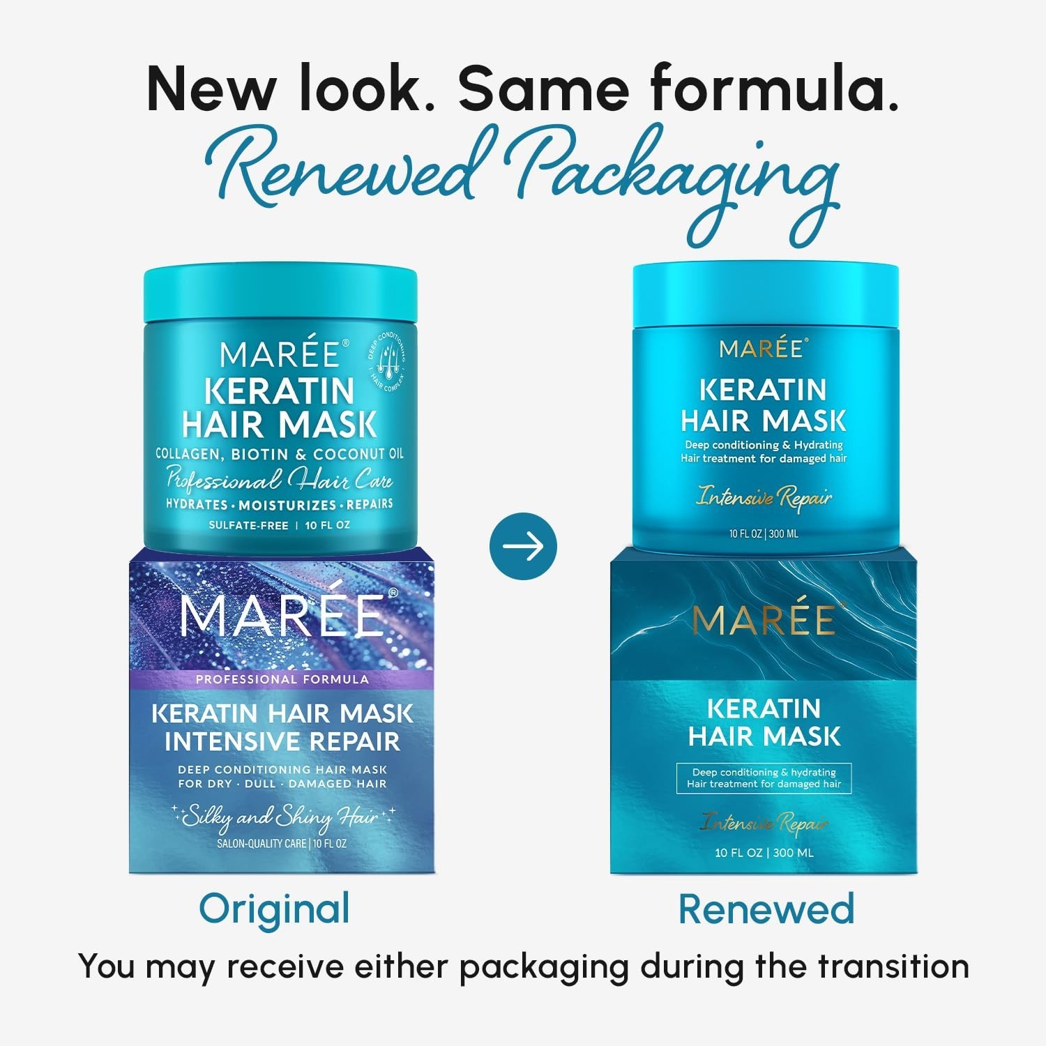 MAREE Deep Conditioning Hair Mask for Damaged Hair Treatment – Keratin Hair Care