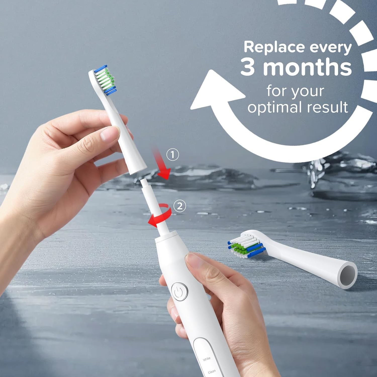 10 Pack Replacement Brush Heads Compatible with Bitvae D2 Electric Toothbrush