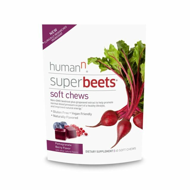 HumanN – SUPER BEETS Heart Chews, Pomegranate, 60 Count, New & Sealed, Exp 01/26