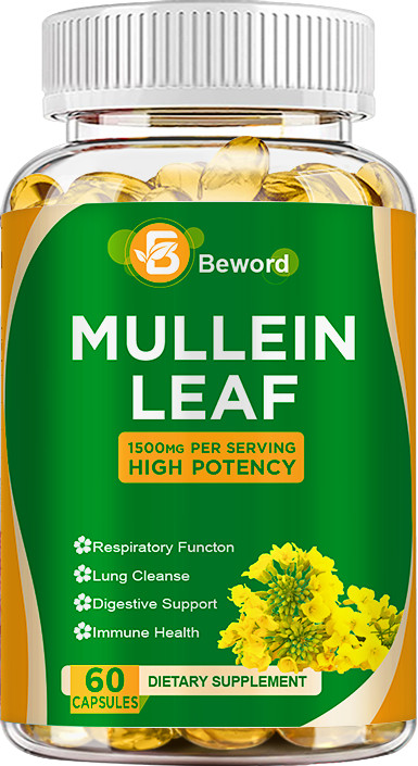 Mullein Leaf Capsules – Lung Cleanse & Cough Relief, Respiratory Health, Detox