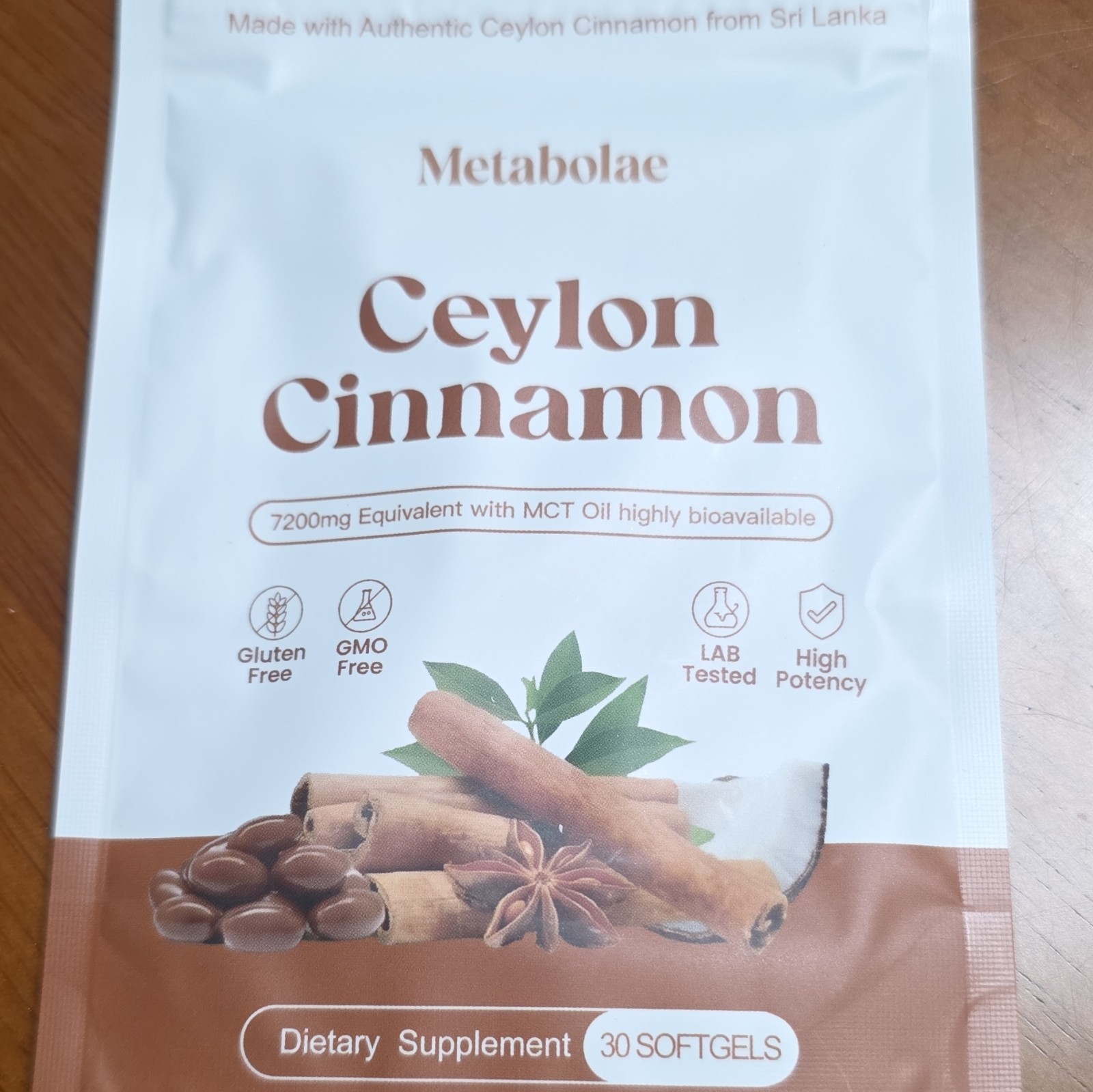 Metabolae Ceylon Cinnamon High Potency Softgels, Gluten/GMO Free, 30 Ct