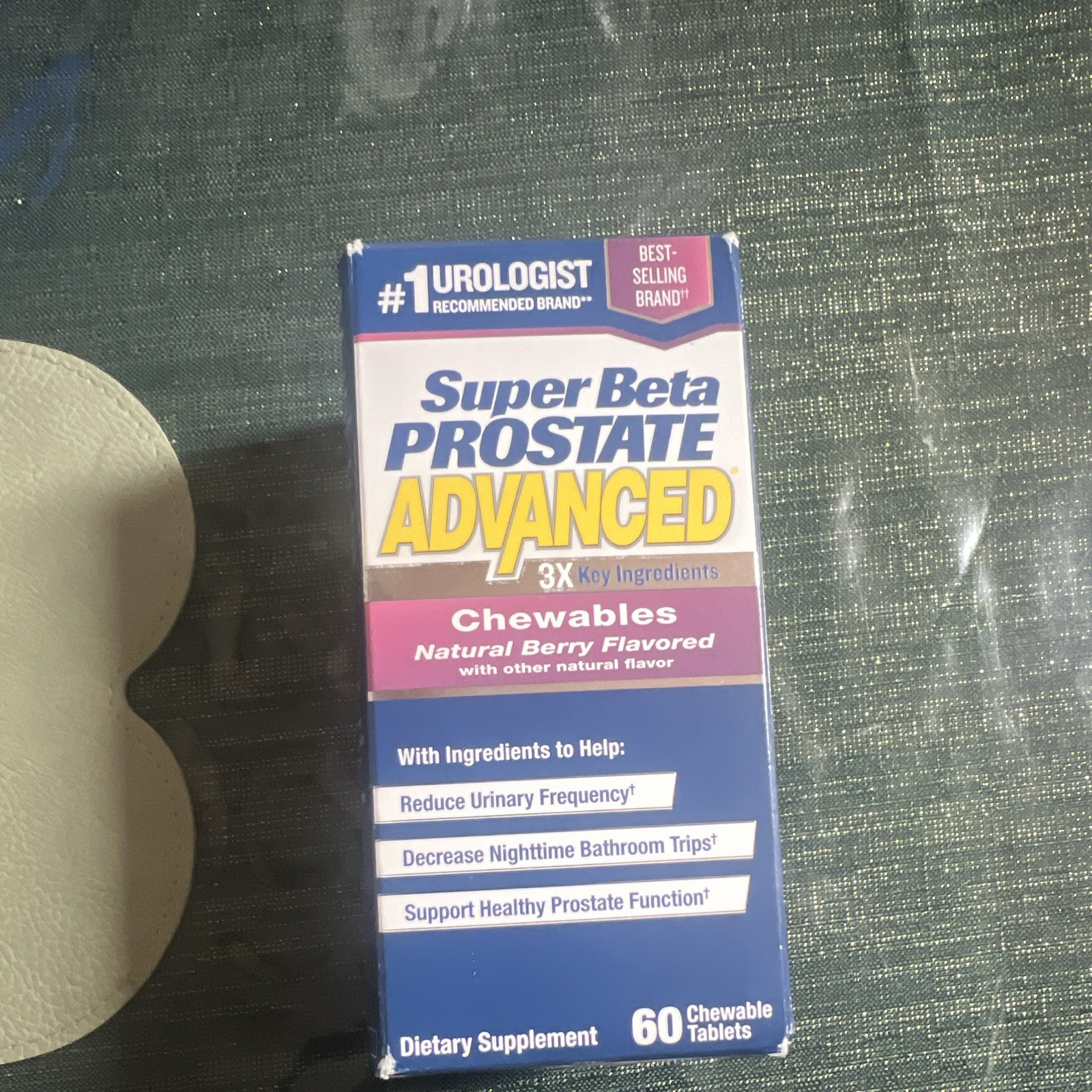 Super Beta Prostate Advanced Chewable Tablets Prostate Health Berry 60 Ct