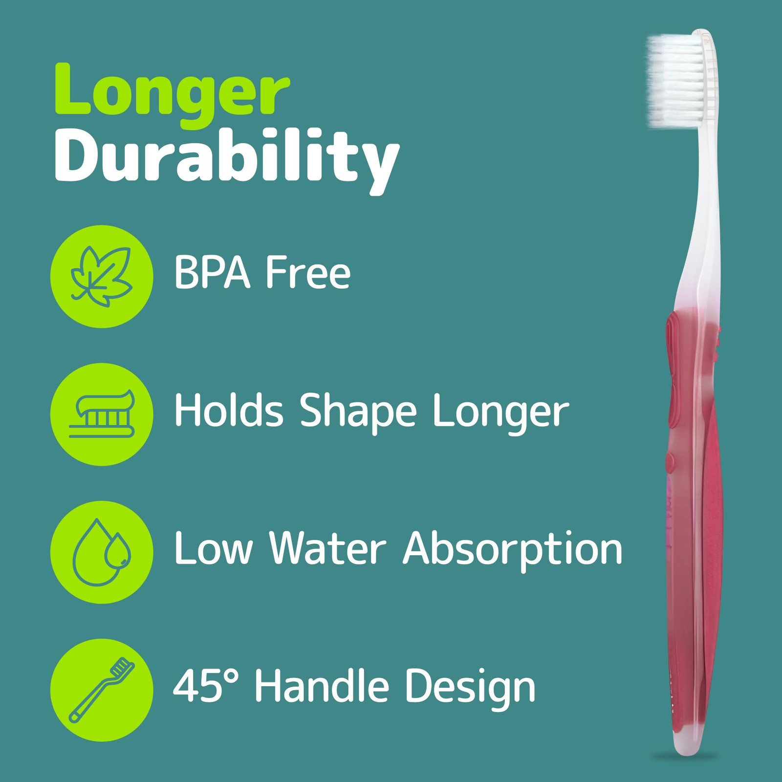 Extra Soft Toothbrushes (Compact Size Head) Periodontist Design Tapered Brist…