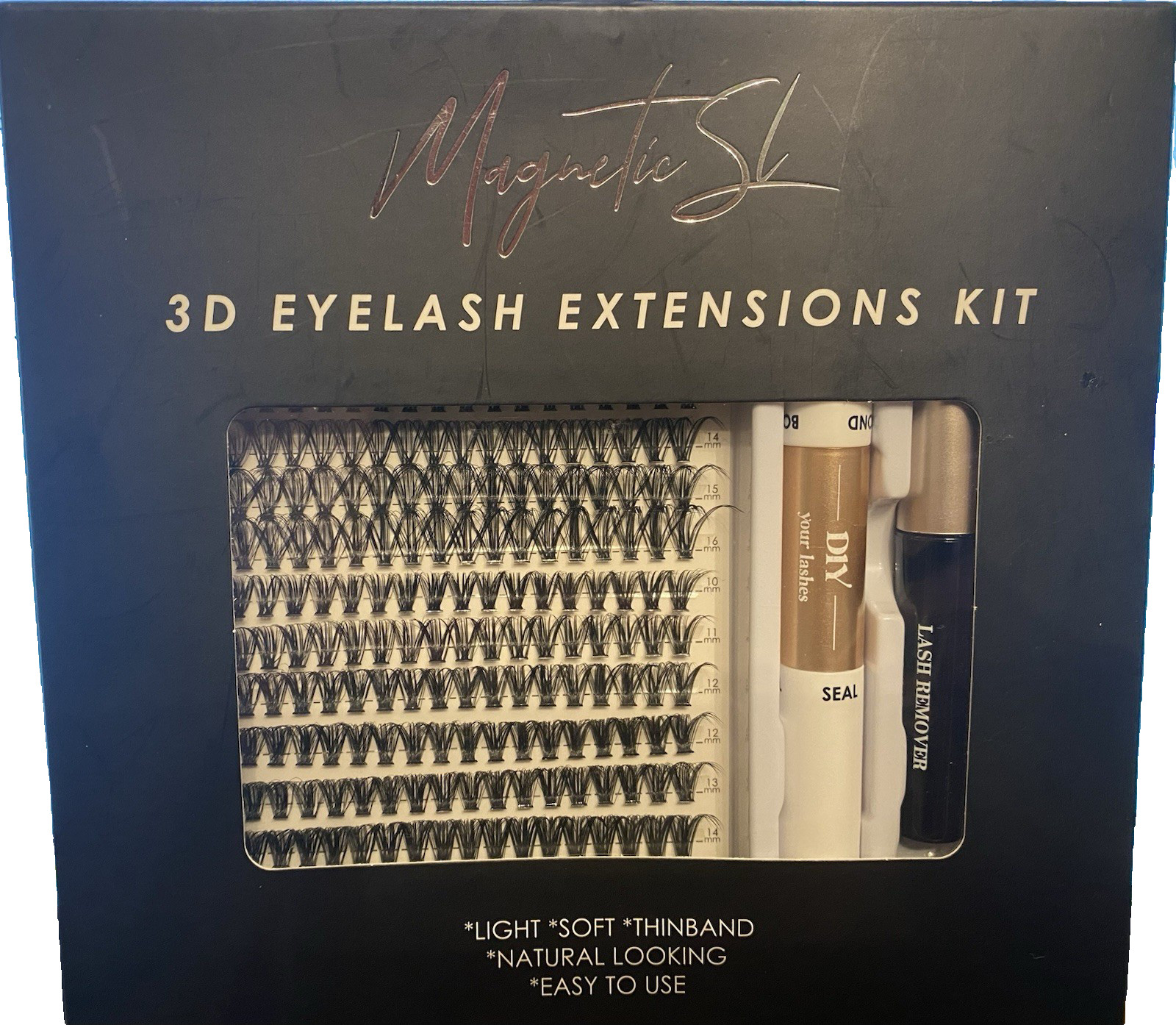 3D Eyelash Extensions Kit Magnetic w/ printed instructions on box